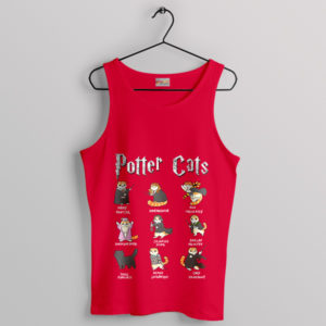 Types of Cats Harry Potter Characters Red Tank Top