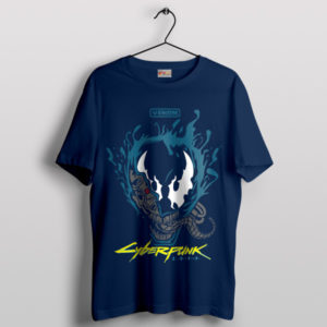 Venom Marvel Movie Cyberpunk 2077 Navy T-Shirt