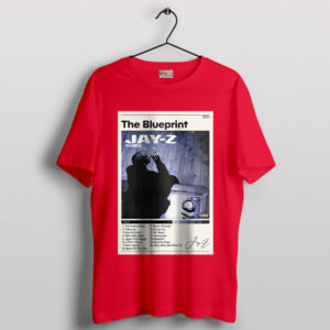 Vintage Album The Blueprint Tracklist Red T-Shirt