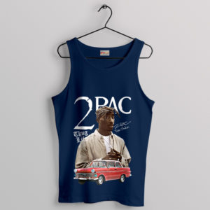 Vintage BMW Tupac Shakur Car Collection Navy Tank Top