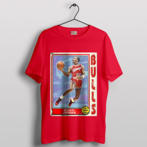 Vintage Basketball Card Jordan Bulls Team red T-Shirt