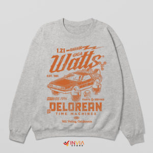 Vintage DMC Delorean Engine Sport Grey Sweatshirt