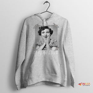 Vintage Face Betty White Young Quote Aport Grey Hoodie