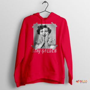 Vintage Face Betty White Young Quote Red Hoodie