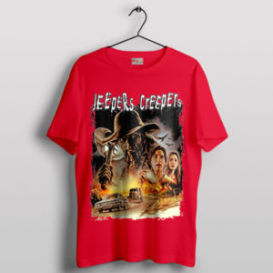 Vintage Horror Jeepers Creepers Monster Red T-Shirt