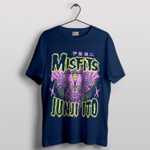 Vintage Junji Ito Manga Misfits Navy T-Shirt