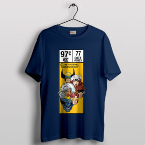 Vintage Marvel Comic X-Men 97 Characters Navy T-Shirt