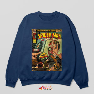 Vintage No Way Home Spider Comic Navy Sweatshirt