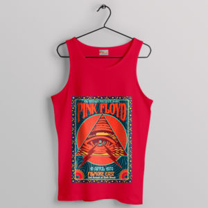 Vintage Poster Art Fillmore East Pink Floyd Red Tank Top