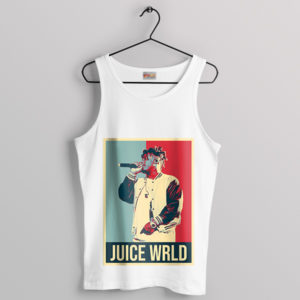 Vintage Poster Art Juice Wrld Hide Song White Tank Top