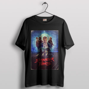 Vintage Poster Art Stranger Things 5 Black T-Shirt