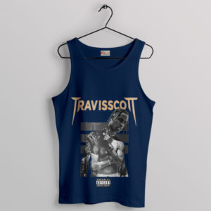 Vintage Poster Art Travis Scott Songs Navy Tank Top