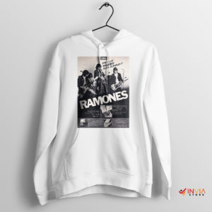 Vintage Tour Japan Ramones Leave Home White Hoodie