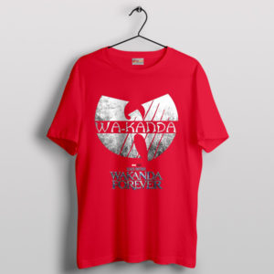 Wakanda Forever Movie Wu-Tang Clan Red T-Shirt