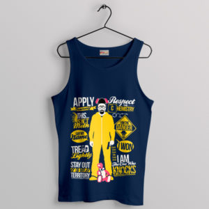 Walter White Glasses Breaking Bad Quotes Navy Tank Top