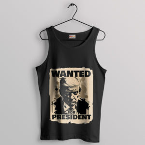 Wanted Trump Flag Meme Mugshot Tank Top