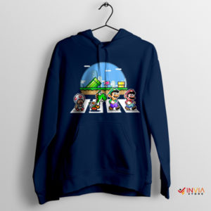 Watch Super Mario Movie Abbey Road Navy Hoodie