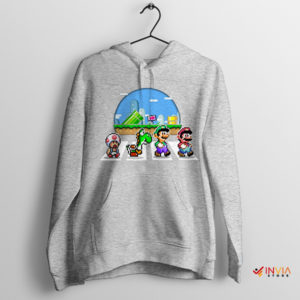 Watch Super Mario Movie Abbey Road Sport Grey Hoodie