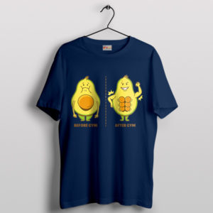 Workout Routine Avocado Gym Wear Navy T-Shirt