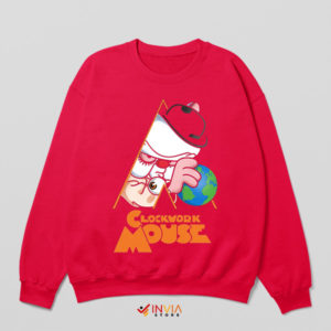 A Clockwork Movie Brain Pinky Red Sweatshirt