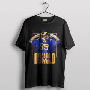 Aaron Donald Rams Fan Graphic Apparel Black T-Shirt
