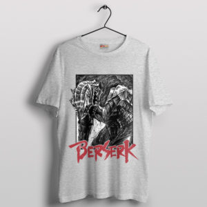 Anime Warrior Guts Berserk Japanese Sport Grey T-Shirt
