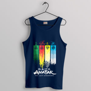 Avatar TLA Four Nations Element Navy Tank Top