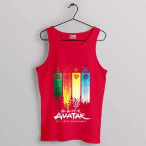 Avatar TLA Four Nations Element Red Tank Top