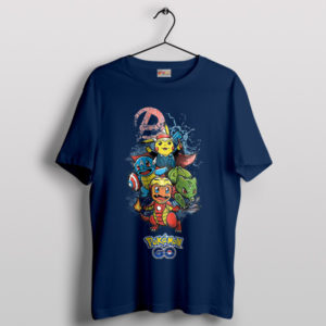 Avengers Assemble Pokemon Legends Navy T-Shirt