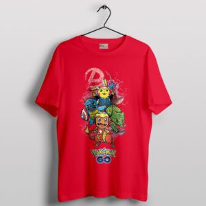 Avengers Assemble Pokemon Legends Red T-Shirt