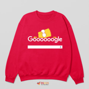Bard AI Inspired Bart Simpson Red Sweatshirt