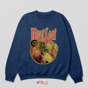 Bat Out of Hell Classic Meat Loaf Navy Sweatshirt