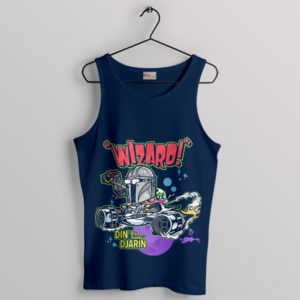 Big Daddy Din Djarin Mandalorian 3 Navy Tank Top