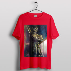 Bounty Hunter The Child Mandalorian Red T-Shirt