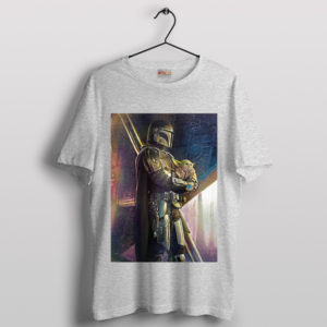 Bounty Hunter The Child Mandalorian Sport Grey T-Shirt