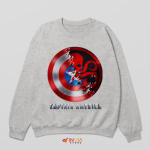Captain America Hail Hydra Shield Sport Grey Sweatshirt