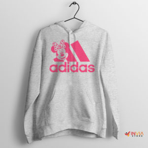 Cartoon Fashion Art Minnie Mouse Adidas Sport Grey Hoodie