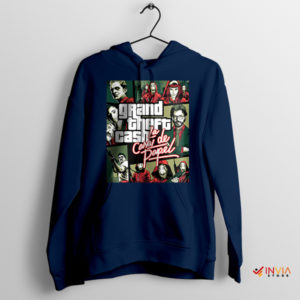 Casa de Papel Couture GTA 5 Game Navy Hoodie