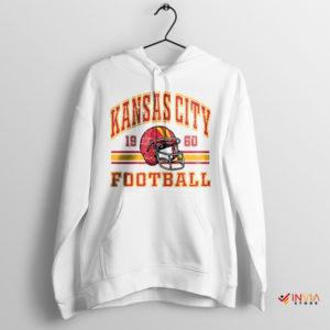 City Chiefs Helmet Logo 1960 White Hoodie