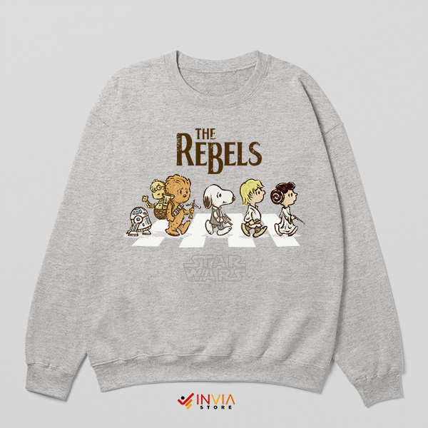 Classic Peanuts Cartoon The Rebels Sport Grey Sweatshirt