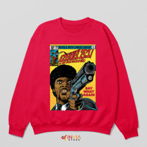 Classic Quote Ezekiel 2517 Comic Red Sweatshirt