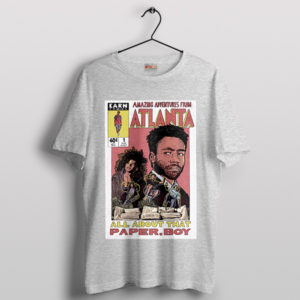 Comic Childish Gambino Paper Boi Sport Grey T-Shirt