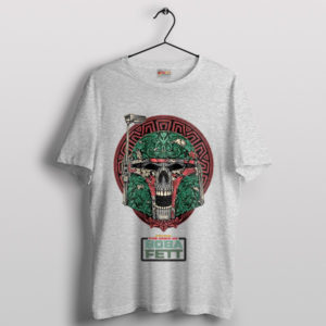 Cosmic Rebellion Skull Face Boba Fett Sport Grey T-Shirt