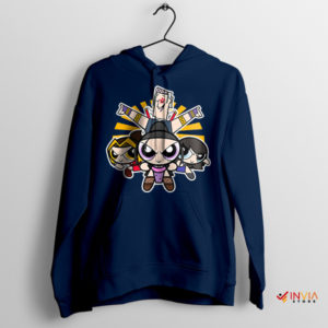 Demon Slayer The Powerpuff Girls Navy Hoodie
