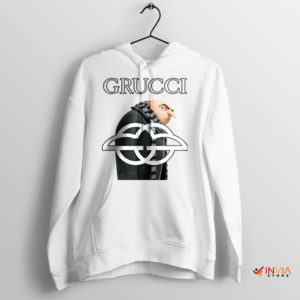 Designer Grucci Minions Movie Gru White Hoodie