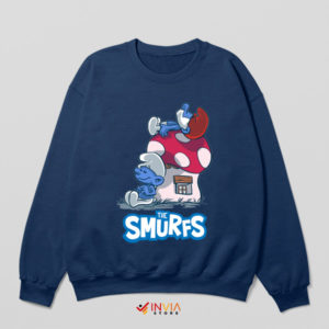 Double Trouble The Smurfs Snoopy Navy Sweatshirt