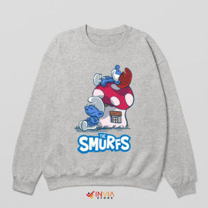 Double Trouble The Smurfs Snoopy Sport Grey Sweatshirt