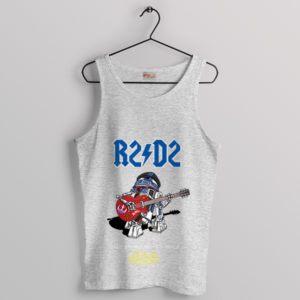 Droid of Thunder R2-D2 ACDC Style Sport Grey Tank Top