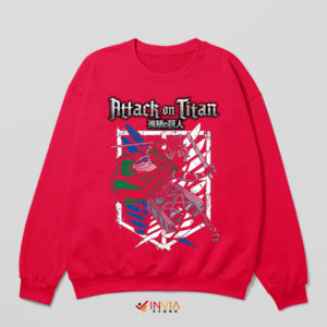 Eren Yeager Mr Kruger Fight Red Sweatshirt