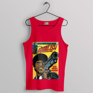 Ezekiel 2517 Gun Stuff Pulp Fiction Red Tank Top